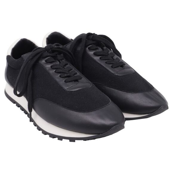 The Row Owen Sneakers in Black Leather - Picture 3 of 12